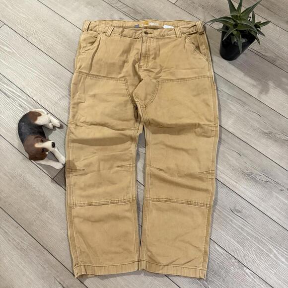 Carhartt Other - Carhartt Pants Men 40x28.5  Tan Carpenter Double Knee Canvas Grunge Y2K Relaxed